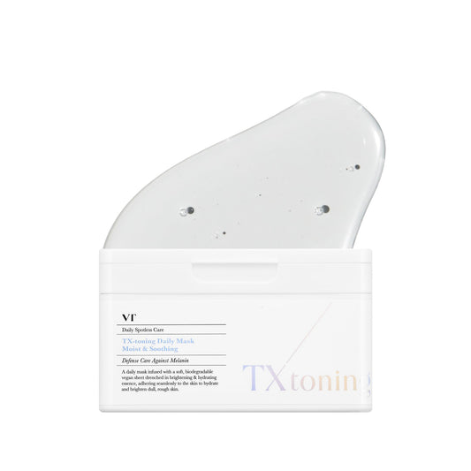 VT COSMETICS TX Toning Daily Sheet Mask (30ea) Hydrating Face Mask with Hyaluronic Acid Niacinamide Tranexamic Acid for Dry Dark Spots Sensitive Skin Korean Skincare Fragrance-Free