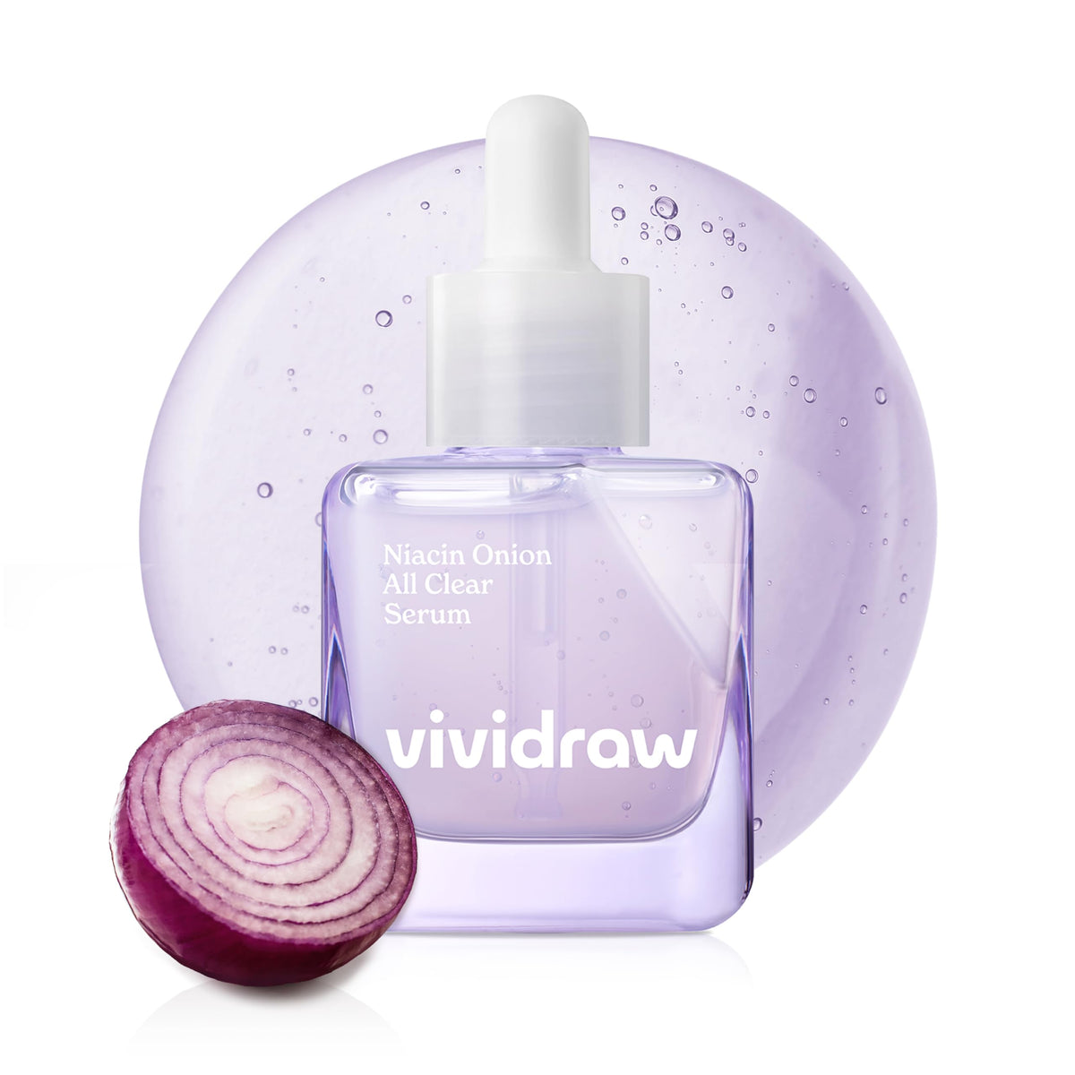 Vividraw Niacin Onion All Clear Ampoule | Acne Dark Spot Serum for Face | Red Onion 5% Niacinamide and Vitamin C | Glass Skin Evens Tone | Korean Skincare | Cruelty-Free (40ml 1.35 fl. oz.)