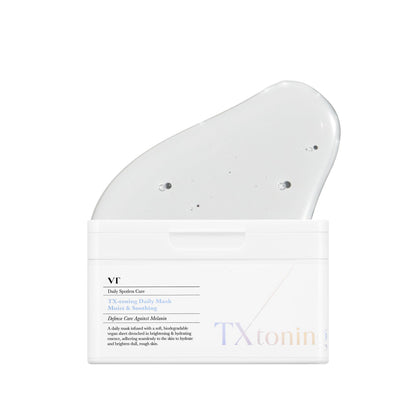 VT COSMETICS TX Toning Daily Sheet Mask (30ea) Hydrating Face Mask with Hyaluronic Acid Niacinamide Tranexamic Acid for Dry Dark Spots Sensitive Skin Korean Skincare Fragrance-Free