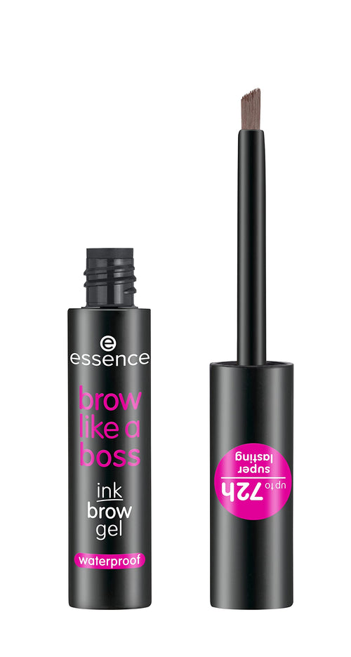 essence | Brow Like A Boss Brow Gel | Waterproof & Smudge Proof Tinted Brow Gel | Vegan & Cruelty Free Paraben Free (02 | Brown)