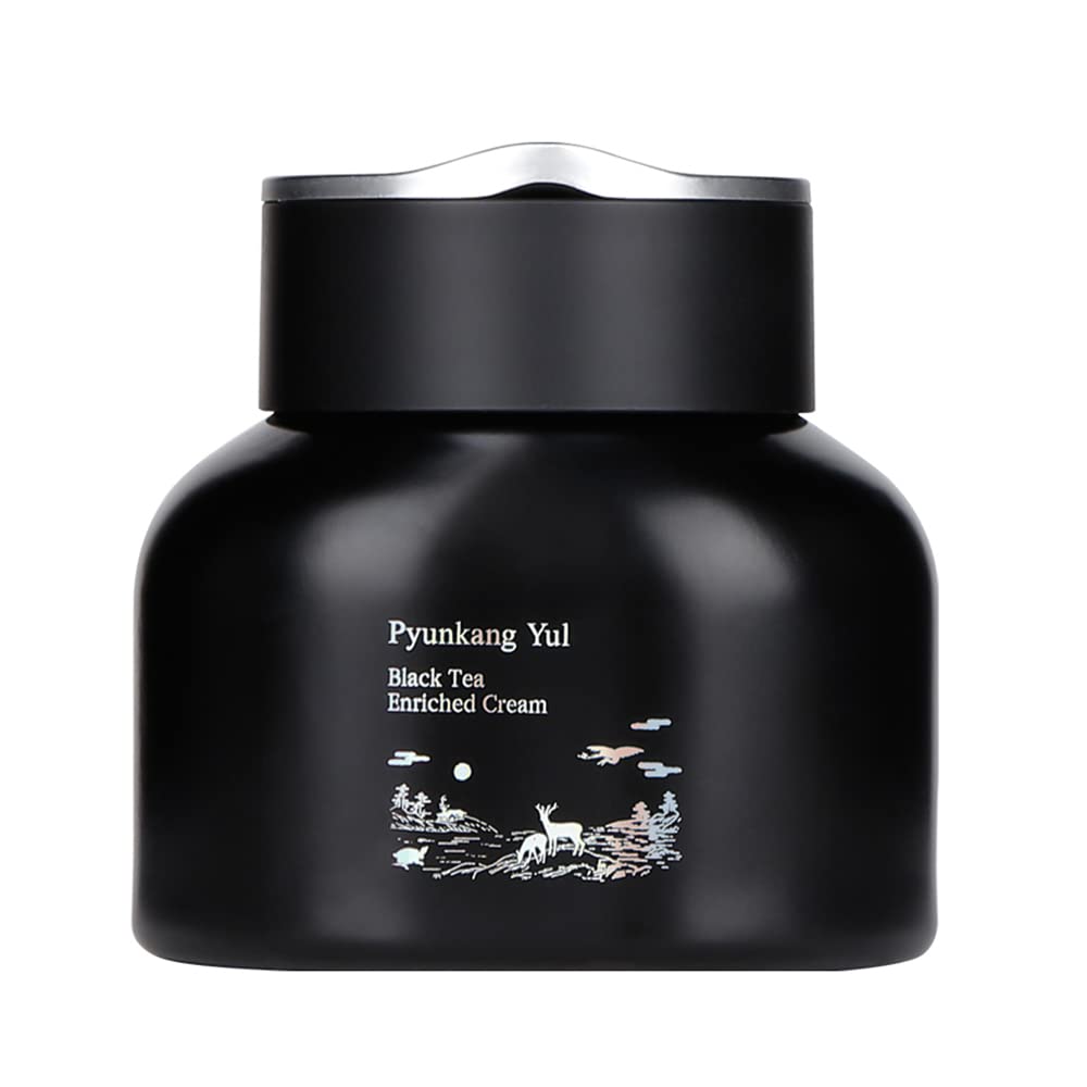 Pyunkang Yul [PKY] Black Tea Enriched Cream for Anti-aging Condensed Nutrition for Fine Line Care with Kombucha Ginseng Extract Zero-Irritation Korean Skincare (2.02 Fl. Oz 60ml)
